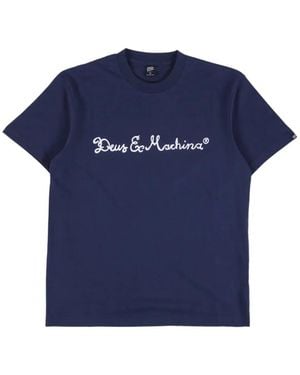 Deus Ex Machina Logo-Print T-Shirt - Blue
