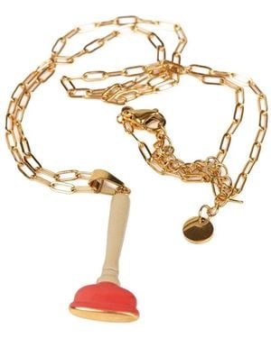 Seletti X Toiletpaper Sink Plunger Necklace - White