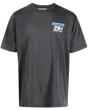 LIBERAIDERS World Tour Logo-Print T-Shirt - Black