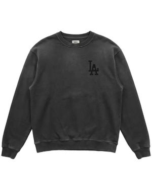 HTC Logo-Print Distressed Jumper - Black