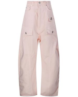 Sportmax Spxfashion Cotton Cargo Jeans - Pink