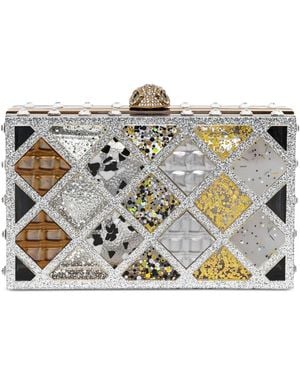 Kurt Geiger ビジュートリム クラッチバッグ - グレー