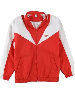 Reebok Vector Logo-Detail Jacket - Red