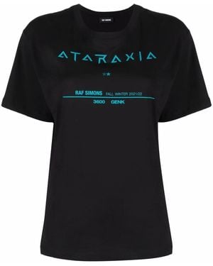 Raf Simons T-Shirt Mit Logo-Print - Schwarz