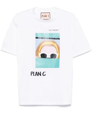 Plan C T-Shirt Mit Self Portrait-Print - Weiß