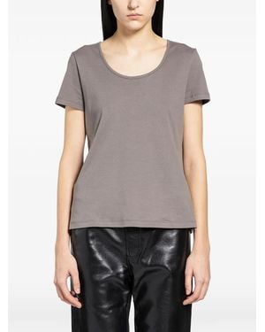 Max Mara Broadcloth Wool T-Shirt - Gray