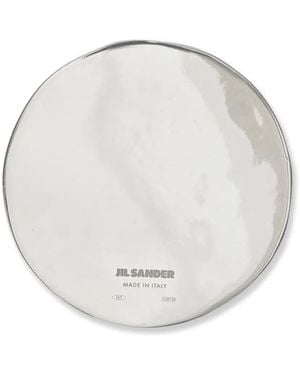 Jil Sander Spilla Con Logo Inciso - Bianco