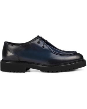 Doucal's Leather Lace-Up Shoes - Blue