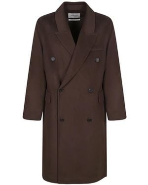 Amaranto Double-Breasted Coat - Brown