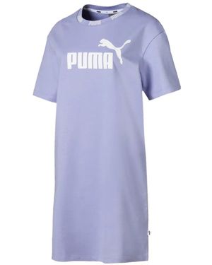 PUMA Logo-Print Mini Dress - Blue