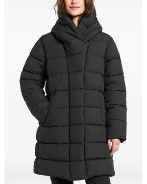Didriksons Nella Quilted Hooded Jacket - Black