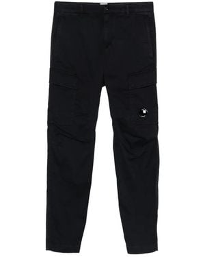 C.P. Company Logo Patch Cargo Trousers - Black