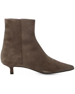 Aeyde Pointed-Toe Suede Ankle Boots - Brown
