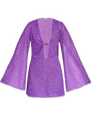 Oséree Bell-sleeve Mini Dress - Purple
