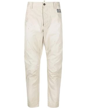 DSquared² Sexy Cotton Chino Trousers - Natural