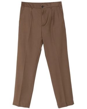 Hōsio Pantalones Rectos Con Pinzas - Blanco