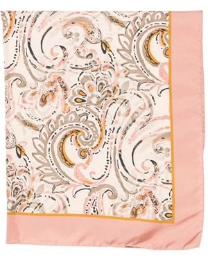 D'Aniello Paisley-Print Silk Scarf - Pink