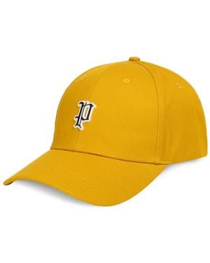 Police Baseballkappe Mit Logo-Patch - Gelb