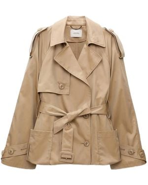 Dorothee Schumacher Luxury Adjustable-Hemline Trench Coat - Natural