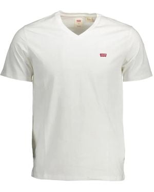 Levi's Logo-Patch V-Neck T-Shirt - White