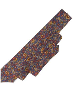 Elizabetta Conte Floral-Print Tie - Brown