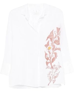 Trame Auree Floral-Print Blouse - White