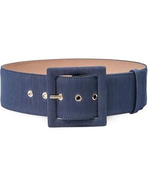 Carolina Herrera Denim Belt - Blue