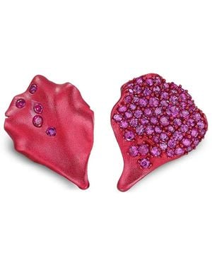 Anabela Chan 14K Petal Ruby Earrings - Pink