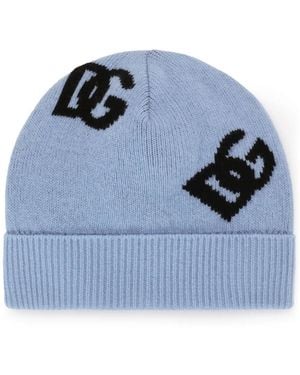 Dolce & Gabbana Berretto Con Effetto Jacquard - Blu