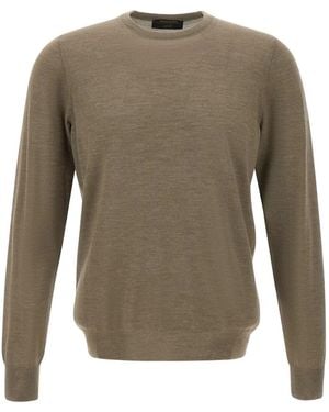 Gran Sasso Long-Sleeve Crew-Neck Top - Green