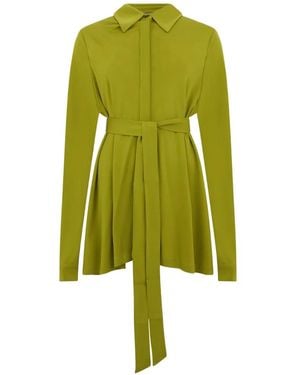 Alberta Ferretti Belted Shirt - Green