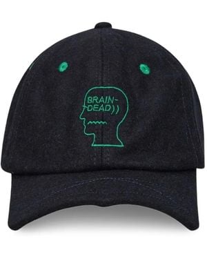 Brain Dead Logo-Embroidered Baseball Cap - Blue