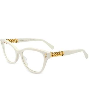 Stella McCartney Falabella Chain Cat-Eye Glasses - Natural
