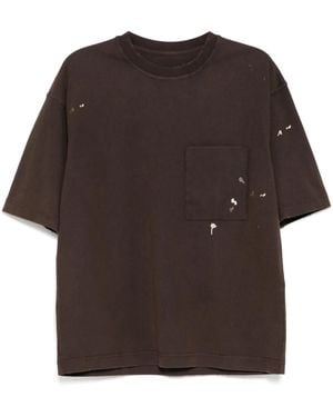 CROQUIS エンブロイダリー Tシャツ - ブラウン