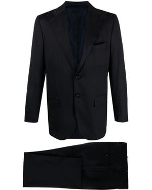 Kiton Single-Breasted Button Two-Piece Suit - Blue