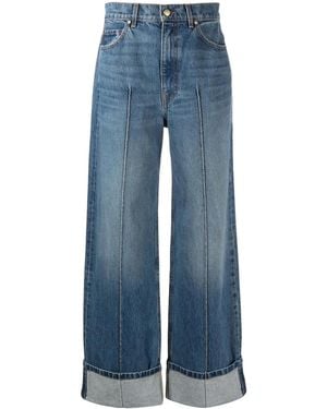 Ulla Johnson The Genevieve High-Rise Wide-Leg Jeans - Blue
