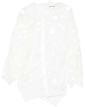 Junya Watanabe Cardigan À Pois - Blanc