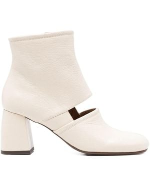 Chie Mihara Botines con tacón grueso de 70 mm - Neutro