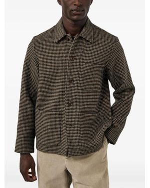 Hartford Perry Houndstooth-Patterned Jacket - Gray