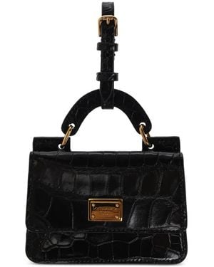 Dolce & Gabbana Leather Cardholder With Logo - Black