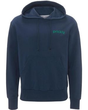 JW Anderson Prickly プリント パーカー - ブルー