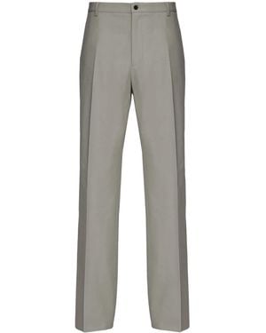 Ferragamo Silk And Viscose Tailored Trouser - Gray