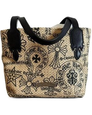 Chrome Hearts Monogram-Print Beach Bag - Black