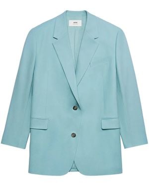 Ami Paris Oversize Single-Breasted Blazer - Blue