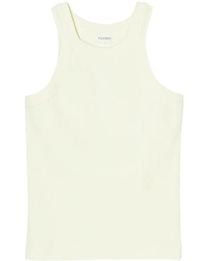 Closed Racer Tank Top - Natural