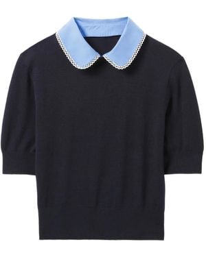 Claudie Pierlot Fine-Knit Jumper - Blue