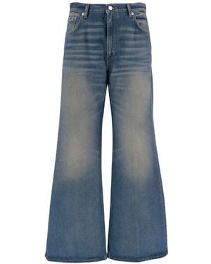 Haikure Washed-Effect Wide-Leg Jeans - Blue