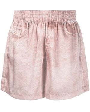 DIESEL Monogram-Print Shorts - Pink