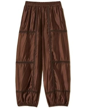 Twinset Elastic-Waistband Pants - Brown