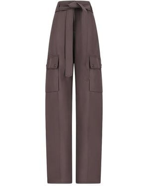 ANDAMANE Belted Cargo Trousers - Brown